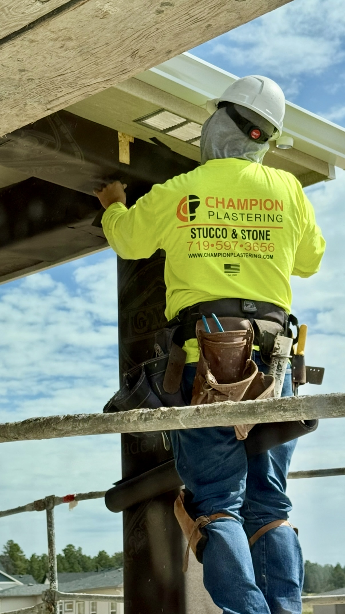 Champion Plastering team at work